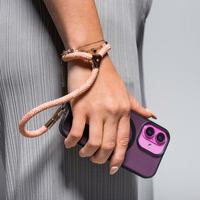 FORCELL F-DESIGN R10X40 rokas telefona siksniņa ar regulējamu garumu (maks. 20cm cilpā) rozā balta