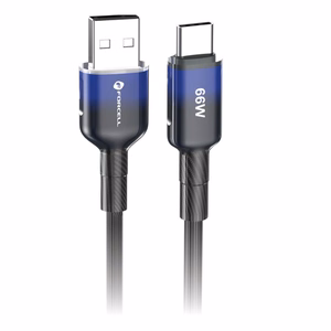 FORCELL F-ENERGY C352 kabelis USB A uz Type C QC4.0 3A 66W Gradients 1 m melns