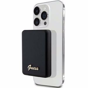 Guess MagSafe Metal Script Logo беспроводной внешний аккумулятор 5W 3000mAh - чёрный