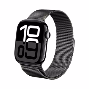 Crong Milano Steel nerūsējošā tērauda siksniņa Apple Watch 38 / 40 / 41 / 42 mm, grafīta krāsā