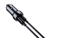 JELLICO auto lādētājs F4 PD 20W 1xUSB-C + 1xUSB QC3.0 + kabelis Lightning Melns