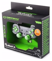 Esperanza EGG108G Gaming Controller melns, zaļš USB 2.0 Gamepad Analogue / Digital PC, Playstation 3