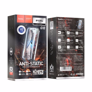 Закалённое стекло для iPhone 15 PRO Hoco HD Anti-static 25 шт G10