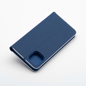 Viedtālruņa apvalks (m) - LUNA Book Carbon IPHONE 11 zils (m)