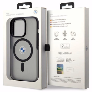 BMW Signature MagSafe macins priekš iPhone 14 Pro Max - Melns