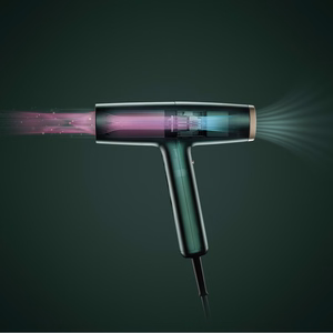 BaByliss Air Power Pro D6555DE – 1700 W joniskais matu fēns, zaļš / zelta