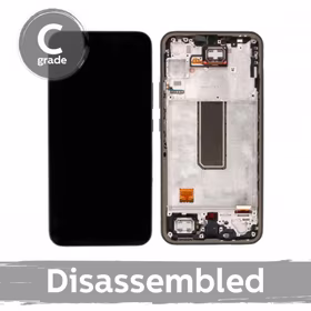 LCD displejs saderīgs ar Samsung A346 A34 5G ar rāmi / Lime / (8/10 Lietots)