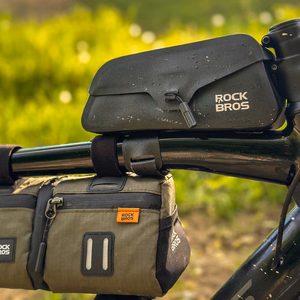 Rockbros AS-134 ROAD TO SKY ūdensizturīga 0,9 l velosipēda rāmja soma – melna