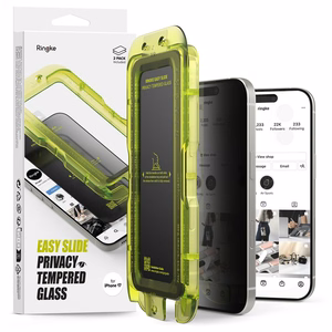 Ringke Easy Slide 2 daļu privātuma stikla komplekts iPhone 17 - melns