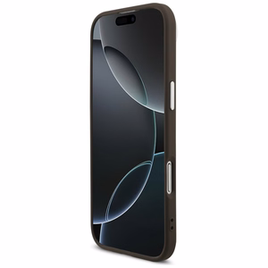 GUESS viedtālruņa apvalks IPHONE 17 Air GUHCP17MP4G4SMCW (4G PU ādas apvalks ar lielu 4G un klasisko logotipu un sudraba metāla kameras rāmi) brūns