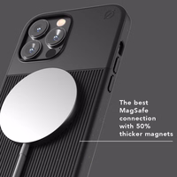 ATOM STUDIOS maciņš SPLIT WOOD FIBRE MAGSAFE IPHONE 13 PRO MAX melns