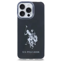 US Polo USHCP15XTPUHRBK iPhone 15 Pro Max 6.7" melna/melna Spīdīgs Liels Logotips