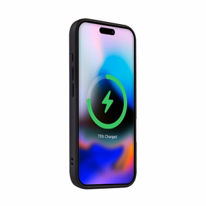 Crong Hybrid Frost MAG Cover MagSafe vāciņš ierīcei iPhone 16 Pro Max, melns