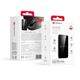 Portatīvais lādētājs ar MagSafe Forcell F-Energy SuperSlim F5K8 QC4.0 PD3.0 15W 5000 mAh melna