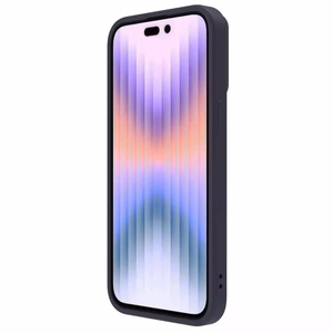 Nillkin CamShield zīdains silikona apvalks iPhone 15 Pro Max tumši violetā