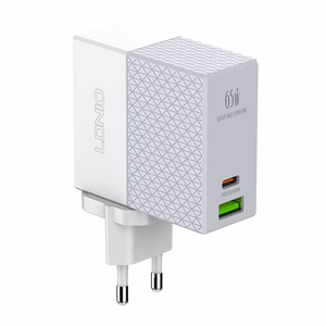 Charger LDnio "A2620C" White 65W (PD / QC3.0) + "Type-C / Type-C" 100cm cable