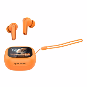 Blavec Bluetooth TWS Austiņas BW-07 Live ar LCD displeju (BW07L-O) oranžas