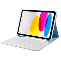 Tech-Protect SC Pen + Keyboard apvalks ar tastatūru iPad 10.9" 2022 - gaiši zila