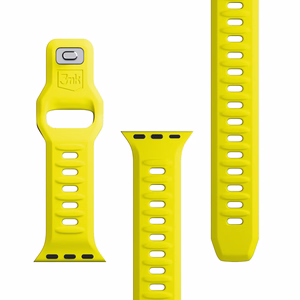 3mk silikona siksniņa Apple Watch, 38/40/41/42 mm, dzeltens, mazais izmērs