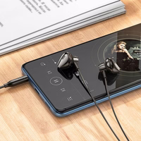 HOCO vadu austiņas Jack 3,5 mm ar mikrofonu M125 melnas