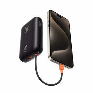 Portatīvais lādētājs VEGER 30000 mAh ar iebūvētu kabeli Type C / Lightning PD QC3.0 35W K3 (W3018) melna