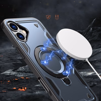 Hybrid Armor Trendy viedtālruņa apvalks ar MagSafe iPhone 16 Plus - zils