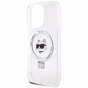 Karl Lagerfeld KLHMP15XHMRSCHH iPhone 15 Pro Max 6.7" white/white hardcase Ring Stand Choupette Head MagSafe