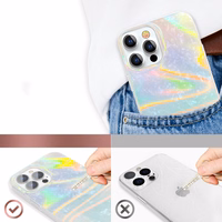 Kingxbar Shell Series grezns elegants viedtālruņa apvalks iPhone 13 Pro perlamutra-zils