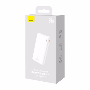 Portatīvais lādētājs Baseus Airpow 10000mAh 20W (balts)
