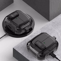 Tech-Protect silikona apvalks ar āķi Samsung Galaxy Buds 3 / 3 FE / 3 Pro austiņām - melns