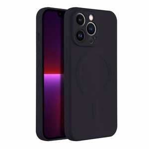 SILICONE MAG COVER viedtālruņa apvalks, saderīgs ar MagSafe, IPHONE 13 Pro, melns