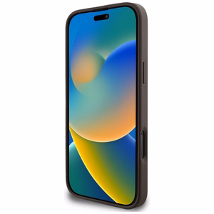 Guess 4G Stripes viedtālruņa apvalks ar Magnētisko maku iPhone 16 Pro Max - brūns