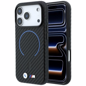 BMW M Carbon Printed Ring MagSafe maciņš iPhone 17 Pro Max / 18 Pro Max, melns
