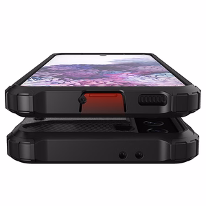 Hybrid Armor viedtālruņa apvalks Samsung Galaxy S23+ bruņu hibrīda apvalks melns