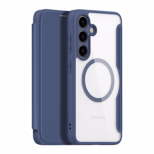 Dux Ducis Skin X Pro viedtālruņa apvalks Samsung S24+ ar magnētisko gredzenu un atloku - zils