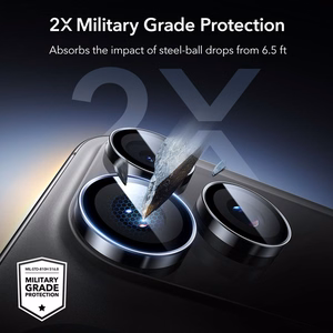 ESR Armorite kameras aizsargs iPhone 14 Pro / Pro Max / 15 Pro / Pro Max / 16 Pro / Pro Max / 17 Pro / Pro Max - melns