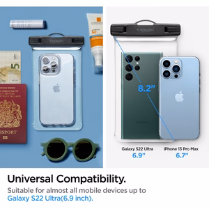 Spigen Aqua Shield A601 universāls ūdensizturīgs apvalks, caurspīdīgs