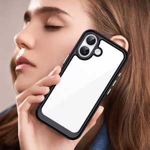 Outer Space viedtālruņa apvalks iPhone 17 - melns caurspīdīgs