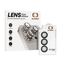 Rūdīts stikls Tel Protect 3D objektīvs kamerai priekš Samsung Galaxy S26 black (3 gabali)