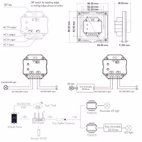 Rotējošs paneļa Triac gaismas regulators TS-K(WZ), Zigbee, Tuya