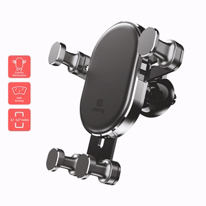Crong Gravity Auto-Lock gravitācijas automašīnas tālruņa turētājs 4.7–6.5" tālruņiem, melns