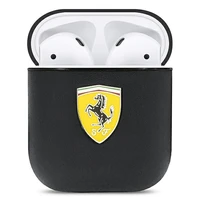 AirPods vāciņš Ferrari FESA2LEBK On Track Leather - melns