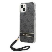 Guess GUOHCP14MH4STK iPhone 14 Plus 6.7 "melns / melns cietais apvalks 4G druka Siksna
