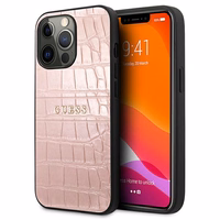 Guess Croco Strap Collection viedtālruņa apvalks iPhone 13 Pro / 13 6.1" - rozā