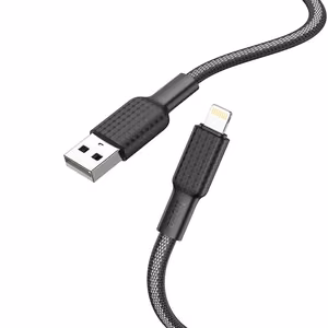 Cable USB A to Lightning Hoco 2.4A 1m X69 black white