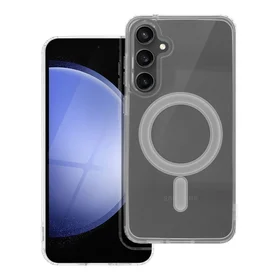 CLEAR MAG COVER viedtālruņa apvalks, saderīgs ar MagSafe, paredzēts SAMSUNG S23 FE, caurspīdīgs