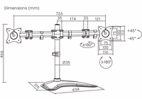 Dual Monitor 13"-27" Desk Statīvs