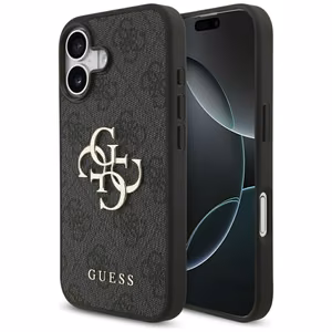 Guess 4G ar lielu logotipu viedtālruņa apvalks iPhone 17 - melns