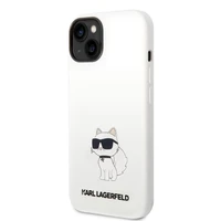 Karl Lagerfeld silikona Choupette viedtālruņa apvalks iPhone 14 Plus - balts