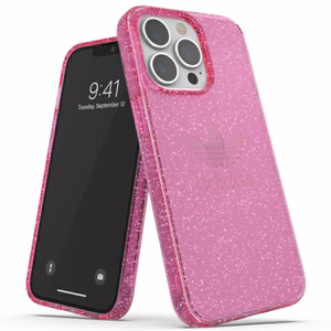 Adidas OR aizsargājošs caurspīdīgs apvalks Spīdums iPhone 13 Pro / iPhone 13 - rozā